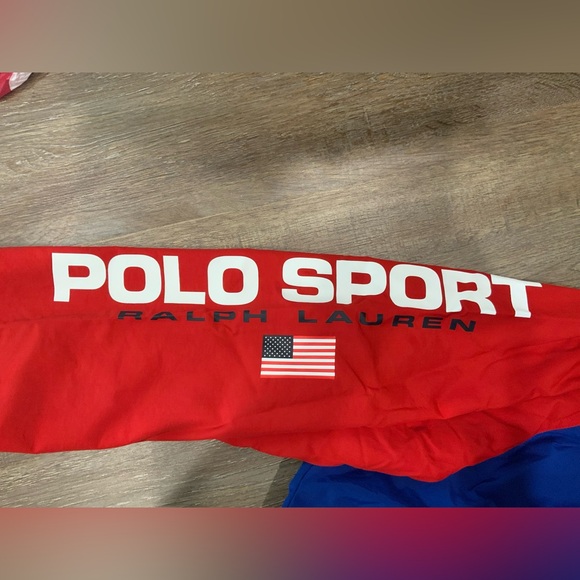 New POLO SPORT Ralph Lauren Colorblock Hooded Windbreaker Jacket Mens Size L - Picture 5 of 13